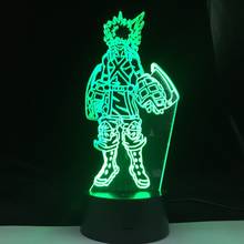 Luminária noturna de led katsuki bakugo, lâmpada 3d para quarto infantil, com sensor de toque, iluminação para sala, anime my hero academia, presente