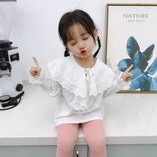 Camisa de manga larga para niñas, camisa blanca de encaje coreano con cuello grande, estilo Preppy, TY003, novedad de primavera 2020 2024 - compra barato