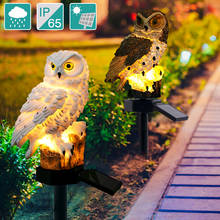 Outdoor Garden Sculptures Lamp Owl Shape for Garden Decoration Waterproof Bird Resin Yard Garden Decor Sculptures Dropshipping 2024 - buy cheap