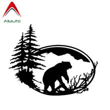 Aliauto Funny Car Sticker Brown Bear In The Woods Silhouette Decoration Vinyl Bumper Window Accessories PVC Decal,13cm*10cm 2024 - buy cheap