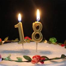 Арабские цифры 0-9, восковые свечи, цифровой Топпер для торта, украшение для детской вечевечерние на день рождения, аксессуары для украшения тортов 2024 - купить недорого