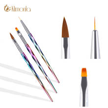 3Pcs/Set Nail Art Line Painting Brush Crystal Acrylic Nail art French Manicure UV Gel Brush Set Painting Drawing Brushes Pens 2024 - buy cheap