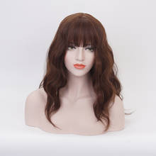 Hermione-peruca longa de cabelo sintético, marrom, ondulada, encaracolada, resistente ao calor, para cosplay 2024 - compre barato