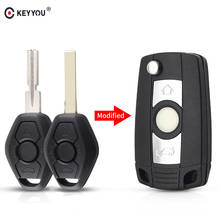 KEYYOU 10pcs Flip Key Shell For BMW E36 E38 E39 E46 E53 E60 E61 E63 E64 E81 1/3/5/7 Series X3 X5 Z3 Z4 Modified Remote Fob Case 2024 - buy cheap