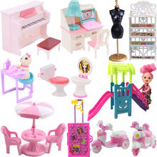 Мебель для Барби, мини-пианино/транспортировка/чемодан для кукол 1/6BJD, аксессуары для кукол Барби и Келли, подарки для украшения кукольного домика 2024 - купить недорого