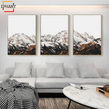 Póster con estampado de Naturaleza de montaña, pintura en lienzo de estilo escandinavo, pintura de paisaje minimalista moderno, decoración de sala de estar 2024 - compra barato