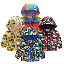 2021New Casual Windbreaker For Girls Waterproof Raincoat Spring Children Outerwear Boy printing Hooded Coats Kids Clothes1-6Yea 2024 - buy cheap