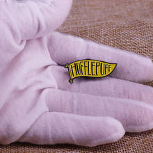 Hufflepuff Enamel Pin Yellow Brooch For Coat Sweater Scarf Badge 2024 - buy cheap