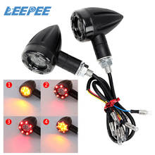 LED Amber Red Brake Stop Light Motorcycle Turn Signal Lights Flasher Lighting Indicator Lamp Universal Mini Bullet 2024 - buy cheap