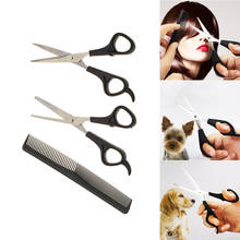 Tesoura de cabelo profissional para salão de beleza, 3 pçs, cobertura para corte de cabelo, barbeiro, conjunto de cabeleireiro, ferramenta de cabeleireiro 2024 - compre barato