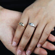Estrela do norte cz anel de cor de ouro moda feminina banda de dedo cheio anéis de casamento menina elegante redondo lua & estrela anel de signet jóias 2024 - compre barato