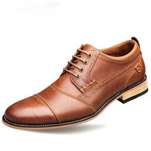 Брендовые мужские туфли, высококачественные оксфорды в британском стиле, мужские классические туфли из натуральной кожи, деловые туфли, мужские туфли на плоской подошве размера плюс 50 2024 - купить недорого