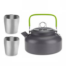 0.8L Portable Aluminum Alloy Outdoor Camping Hiking Coffee Teapot Water Kettle with Cups 2024 - buy cheap