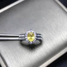 Shop new products,Natural sapphire ring, rare yellow, 925 Sterling Silver ring, unique. 2024 - buy cheap