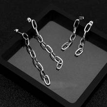 stainless steel 1 Pair KPOP Korea Stud Earrings Bangtan Boys Doulbe Circles Long Chain Earrings for Women MAN 2024 - buy cheap