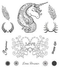 AZSG Unicorn Clear Stamps/Seals For DIY Scrapbooking/Card Making/Album Decorative Silicone Stamp Crafts 2024 - buy cheap