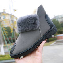 Venda quente botas de neve das mulheres de pele botas botas de moda para as mulheres de alta qualidade genuína de Vaca Suede Ank 2024 - compre barato