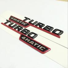 Black Red 3D Letters for TURBO 4MATIC Fender Emblems Badges for Mercedes  AMG 2024 - buy cheap