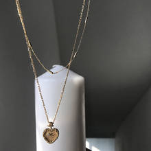 Silverology-collar de plata de ley 925 con forma de corazón para mujer, colgante de doble capa, Corona de Oro Original, lado creativo, joyería 2024 - compra barato