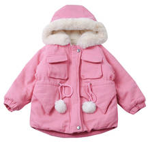 Cute Kids Jackets For Children Girls 2-7Years Winter Coat Baby Girls Outerwear  Warm Thicking Fur Baby Girls Coat Parka Clothes 2024 - buy cheap