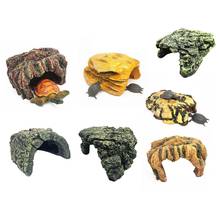 New Arrival Pet Turtle Sun Climbing Roof Terrace Floating Island Hide Cave Aquarium Decor 2024 - buy cheap