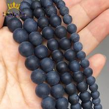 Dark Blue Round Beads Natural Loose Stone Beads For Jewelry Making DIY Bracelet Earrings Accessories 15'' Pick Size 6/8/10mm 2024 - buy cheap