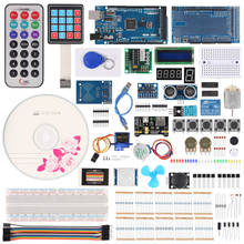 Kit para iniciante de arduino, kit completo para projeto mega 2560, inclui sensor ultrassônico lcd1602 iic 2024 - compre barato