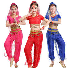 Kids Oriental Belly Dance Costumes Competition Clothing Children Indian Dance Performance Outfits Bollywood Dancewear 3 Color 2024 - buy cheap