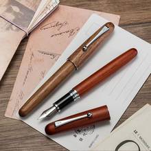 Luxury Jinhao Wooden Fountain Pen Ink Pen Converter Filler #6 Fine Nib Stationery Office school supplies Writing Gift 2024 - buy cheap