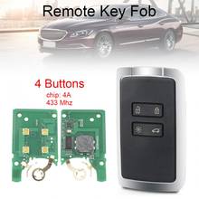 Llave remota de repuesto inteligente para coche, llave de 433MHz con Chip PCF7961M 4A, compatible con Renault Megane 4 Talisman 2024 - compra barato
