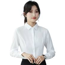 Summer White Blouse Female Solid Full Sleeve Streetwear Shirts Women Tops Ladies Clothing 2024 - compre barato