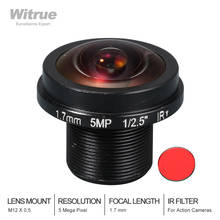 Witrue-lente ojo de pez con filtro IR, lente de 1,7mm, M12, 5,0 megapíxeles, para cámaras de acción, 1/2, 5 pulgadas, F2.0, ángulo de visión panorámico, 180 grados 2024 - compra barato