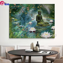 Full Drill Square Round 5D DIY Diamond Painting Floating Lotus Buddha Diamond Embroidery Cross Stitch Rhinestone Mosaic Painting 2024 - buy cheap