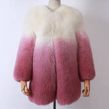 natural fur coat long full pelt ladies real fox fur coat women genuine fur coat long 2024 - buy cheap