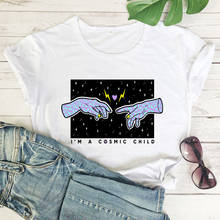 I'M A COSMIC Kid-Camiseta de la mano del creador para mujer, camisas de estilo Harajuku, camisetas informales grunge vintage, tops, envío directo 2024 - compra barato