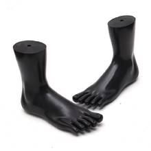 CAMMITEVER 1Pair 23*18cm Black Feet Male Dummy Legs Foot Mannequin Sock Display Mold Stocking Plastic Display Mannequin Foot 2024 - buy cheap