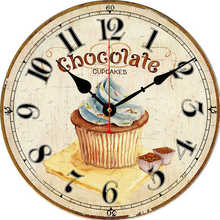 Non -Ticking Silent Quiet 14 Inch Gift Wall Clock Chocolate Cupcake Clock Retro Vintage Large Clock Home Decorative Country 2024 - buy cheap