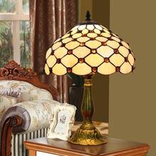 30CM Tiffany Table Lamp American Simple Bedroom Bedside Light Retro Creative E27 Resin Base Table Lamp 2024 - buy cheap