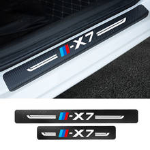 Новый для BMW X7 4 шт. углеродное волокно наклейки для автомобиля порога двери охранник автомобиля порога педаль отделки салона авто аксессуары 2024 - купить недорого