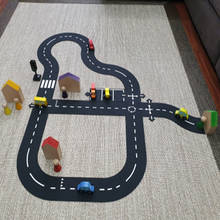 Carpete de brinquedo automotivo, carpete com almofada flexível para brincadeiras de corrida, tráfego, estrada, brinquedos de construção para crianças, meninos e meninas 2024 - compre barato