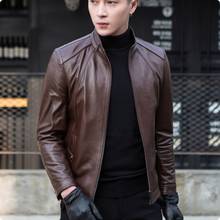 2020 New Arrival Autumn Mens Casual Sheepskin Genuine Leather Jackets Fashion Coat For Male Motorcycle Blouson Cuir Homme 2024 - buy cheap