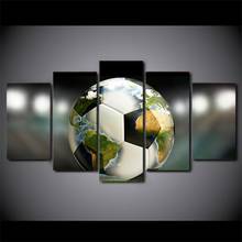 Soccer World Map Sports 5 Pcs Modern Home Wall Decor Canvas Picture Art HD Print Painting On Canvas for Living Room 2024 - buy cheap
