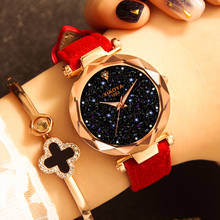 Женские часы, повседневные Модные кварцевые часы звездного неба, многоцветные кожаные Наручные часы, простые дизайнерские женские часы Orologio, 2019 2024 - купить недорого