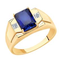 Sokolov-anillo dorado con corindón para hombre, joyería de moda, dorado, 585 2024 - compra barato