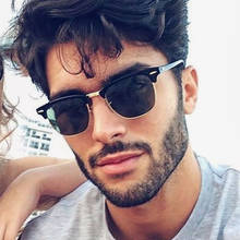 Gafas De Sol clásicas sin montura para hombre y mujer, lentes polarizadas cuadradas, UV400, Retro, 2021 2024 - compra barato