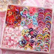 Fashion 100/1000Pcs Colorful Hair Bands Cute Girls Women Elastic Rubber Band Scrunchies Ponytail Holder Gum Hair Accessories 2024 - купить недорого