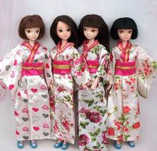 Модная Одежда для кукол ручной работы одежда традиционное японское кимоно платье для куклы Барби для 1/6 BJD куклы косплей костюм Детская игрушка 2024 - купить недорого
