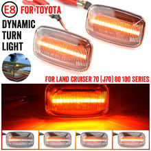 2pcs Dynamic Led Turn Signal Side Marker Lights Flowing Fender Light For Toyota Landcruiser Land Cruiser 70 80 100 Series 2024 - buy cheap