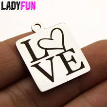 Love Charm Stainless Steel Love Valentine's Day Gifts Charms High Polish Mirror Surface Pendant 2024 - buy cheap