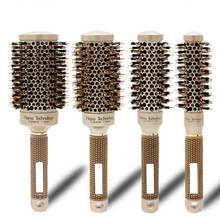 Professional Salon Styling Tools Round Hair Comb Hairdressing Magic  Curling Hair Brushes Comb Ceramic Iron Barrel Comb 2024 - buy cheap